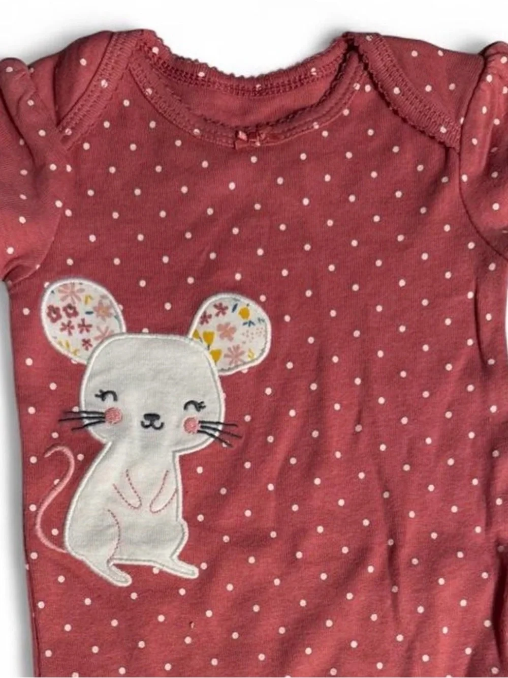 (825-7) Carter’s Baby Girl Short Sleeve Onesies Lot 6-Pack - NWOT Size 6 Months